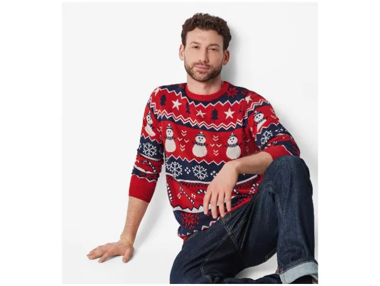 Heren kersttrui met lampjes