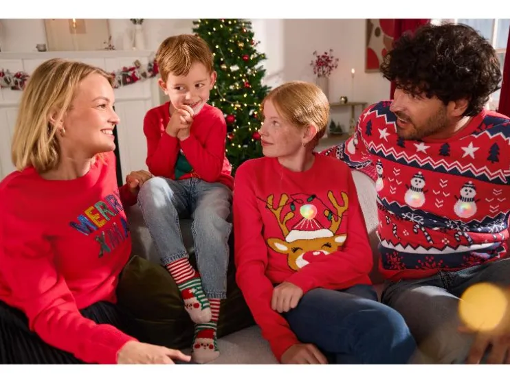 Heren kersttrui met lampjes