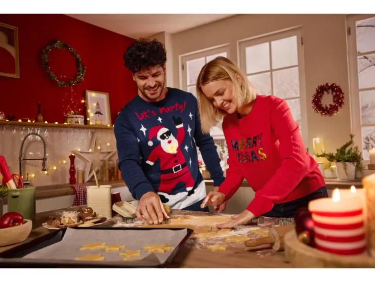 Heren kersttrui met lampjes