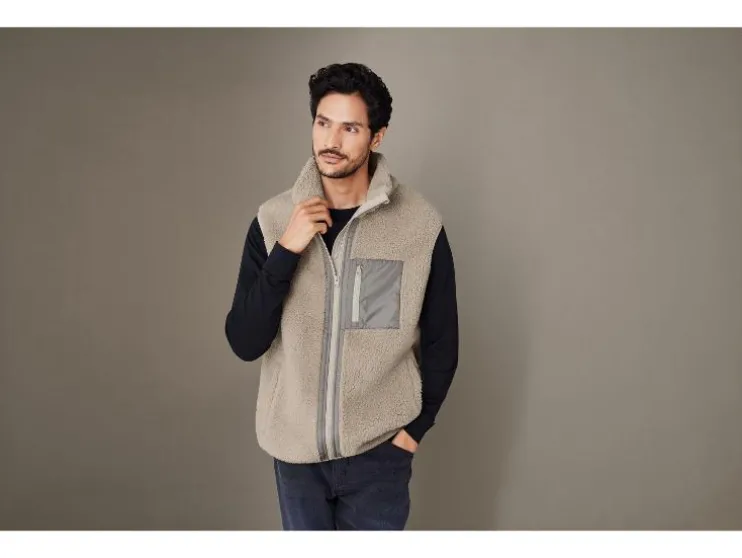 Heren teddy bodywarmer