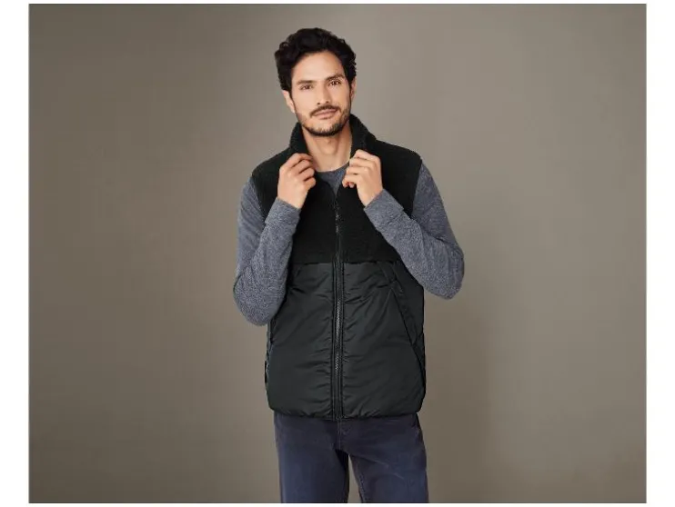 Heren teddy bodywarmer