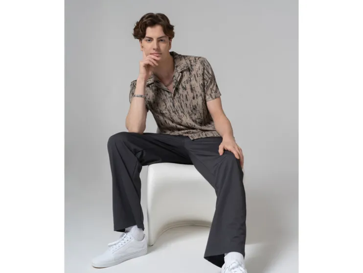 Heren wijde cargobroek