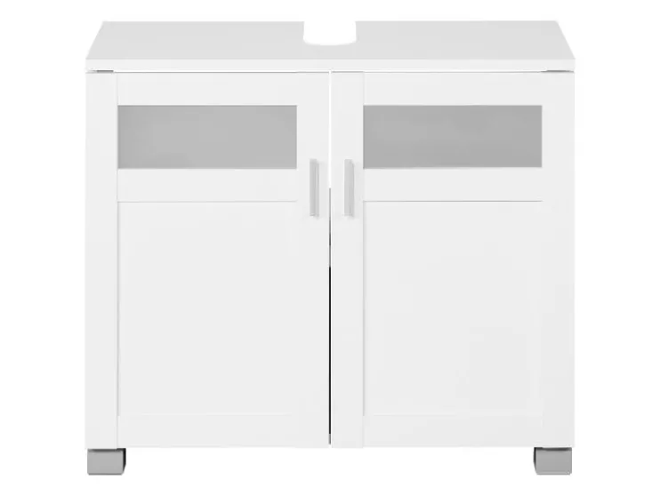 Hoge badkamerkast en onderkast wastafel Basel