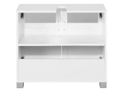 Hoge badkamerkast en onderkast wastafel Basel