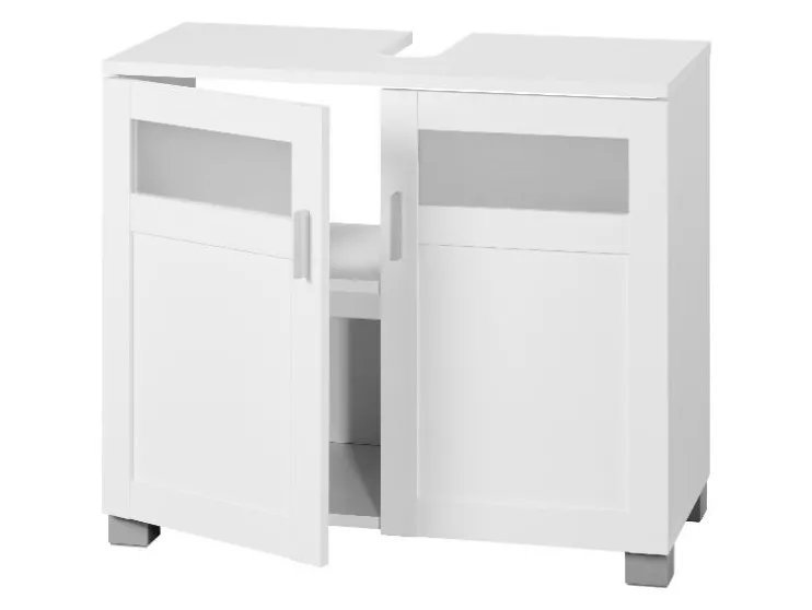 Hoge badkamerkast en onderkast wastafel Basel