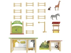 Houten boerderij/dierentuin/boomhut