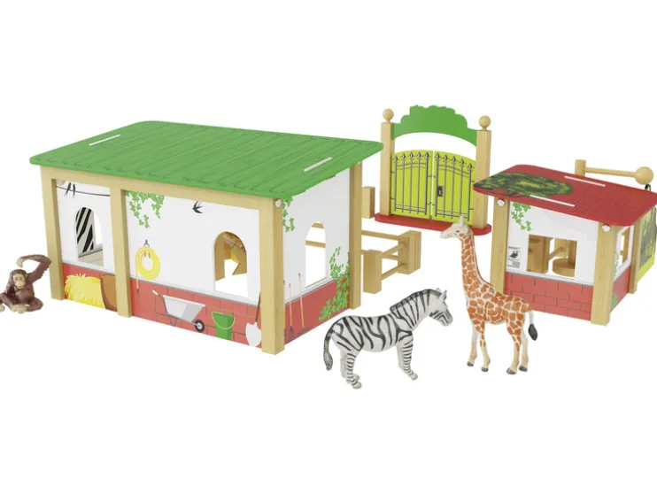 Houten boerderij/dierentuin/boomhut