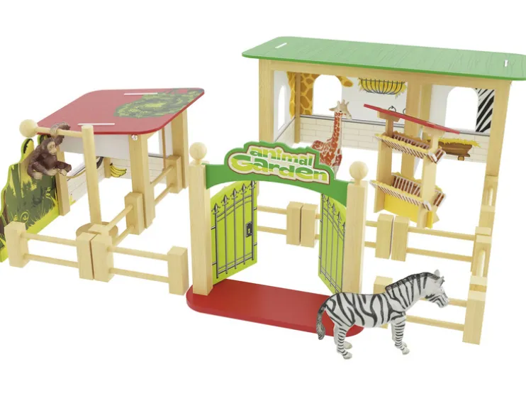 Houten boerderij/dierentuin/boomhut