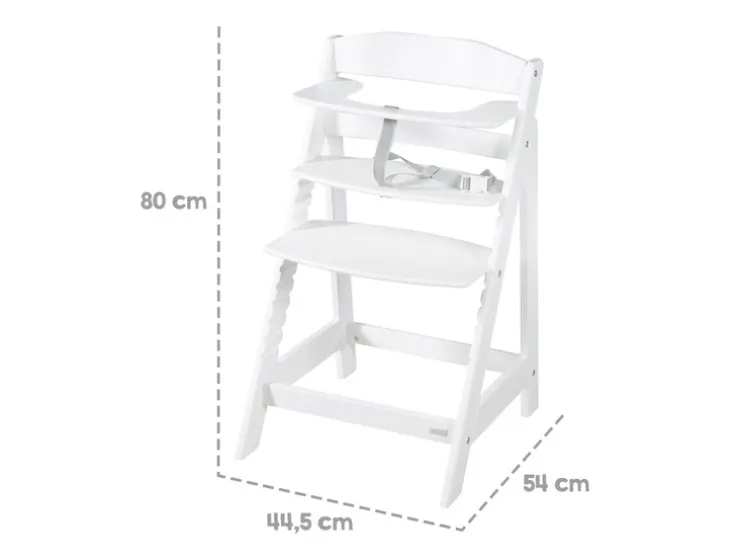 Houten kinderstoel met eetplank