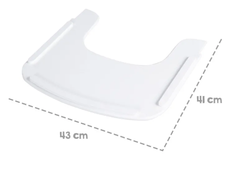 Houten kinderstoel met eetplank