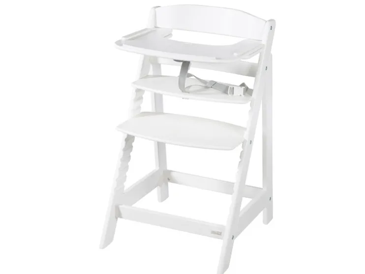 Houten kinderstoel met eetplank