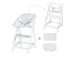 Houten kinderstoel met eetplank