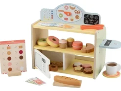 Houten speelgoed 2-in-1 BBQ of bakkerij & café