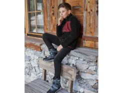 Jongens fleece jas met opstaande kraag