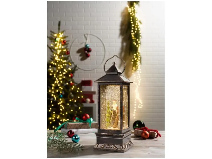 Kerstlantaarn met sneeuweffect