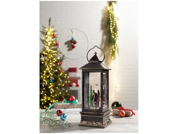 Kerstlantaarn met sneeuweffect