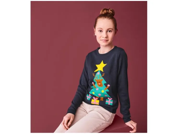 Kinder kersttrui met lampjes