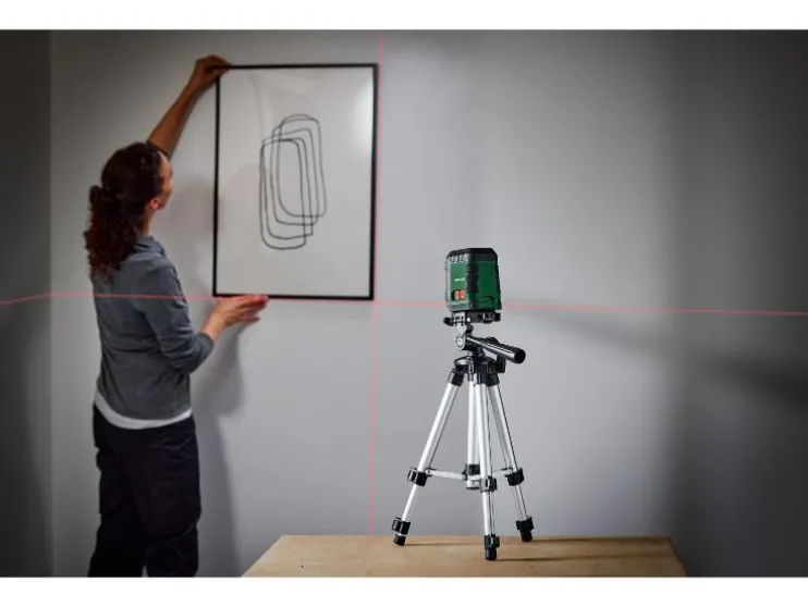 Kruislijnlaser met statief