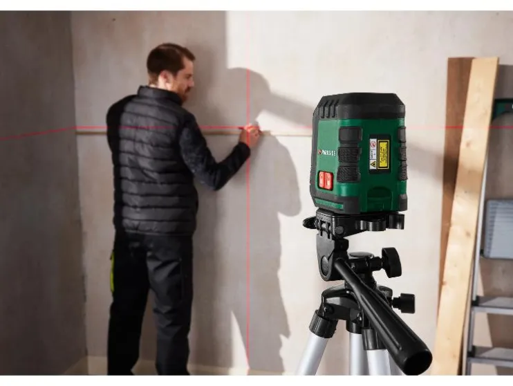 Kruislijnlaser met statief