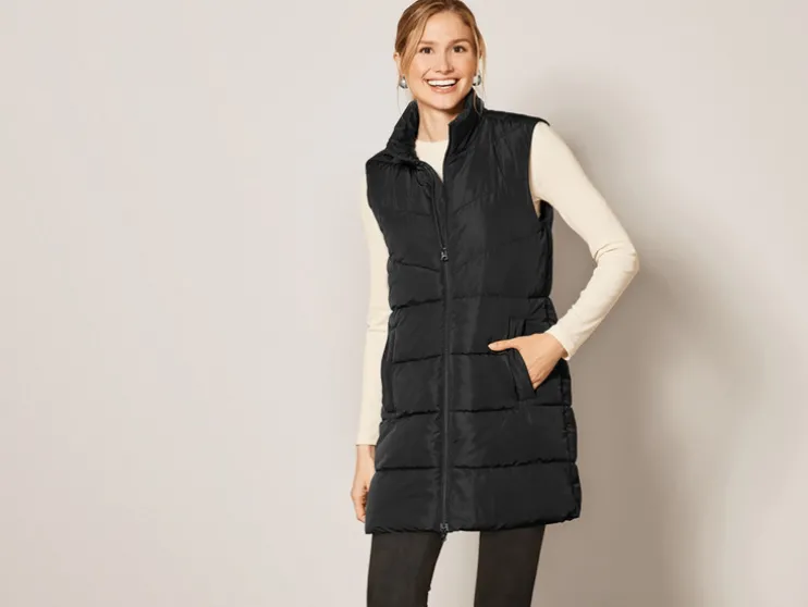 Lange dames bodywarmer