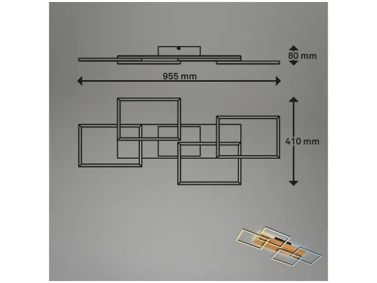 LED-plafondlamp met backlight