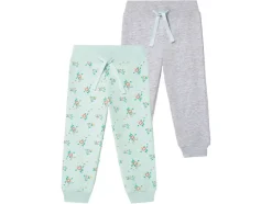Meisjesjoggingbroek, 2 stuks, met hoog katoengehalte