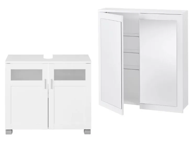 Onderkast wastafel en spiegelkast Basel