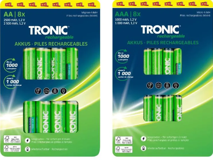 Oplaadbare batterijen 8-pack