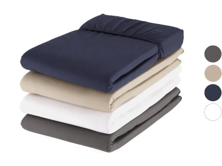 Percale hoeslaken 90-100 x 200 cm