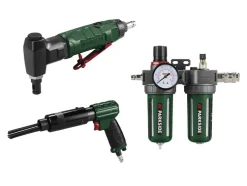 Perslucht knabbelschaar, naaldbikhamer of -onderhoudseenheid