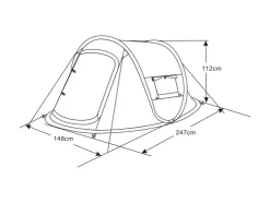 2-persoons pop-up tent