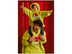 Pluche oversized kinder kersthoodie The Grinch