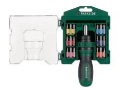 Ratelschroevendraaier met bits