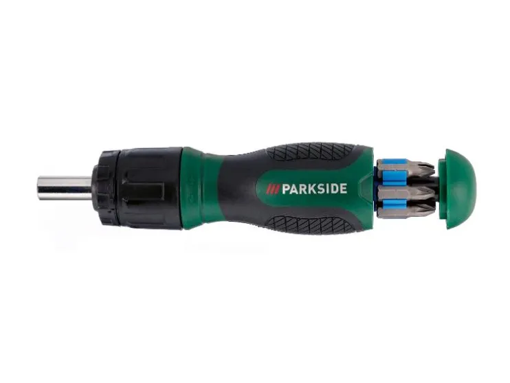 Ratelschroevendraaier met bits