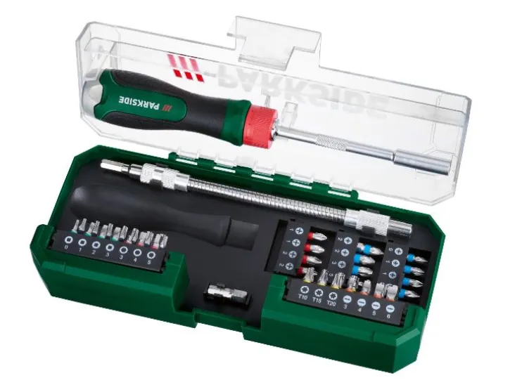 Ratelschroevendraaier met bitset