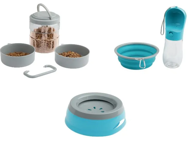 Reis voerbak, drinkbak of drinkfles en voerbak