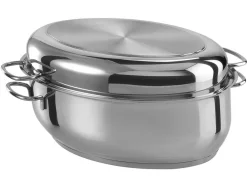 RVS braadpan ovaal 38 cm, 3 in 1