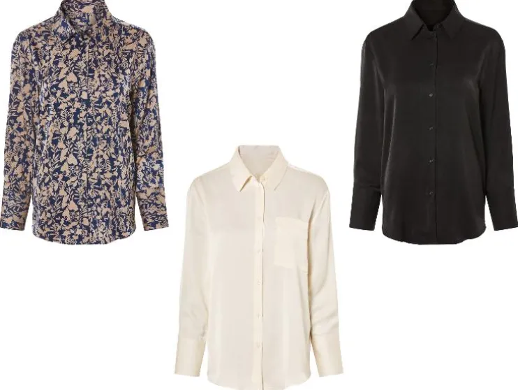 Satijnen dames blouse