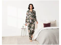 Satijnen dames pyjama 2-delig