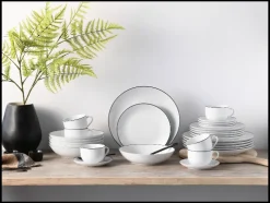 Serviesset Luna Black Line