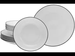 Serviesset Luna Black Line