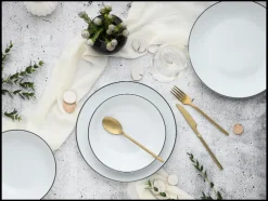 Serviesset Luna Black Line