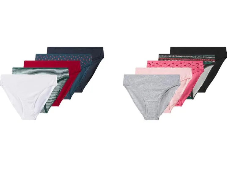 Set van 5 dames kerstonderbroeken