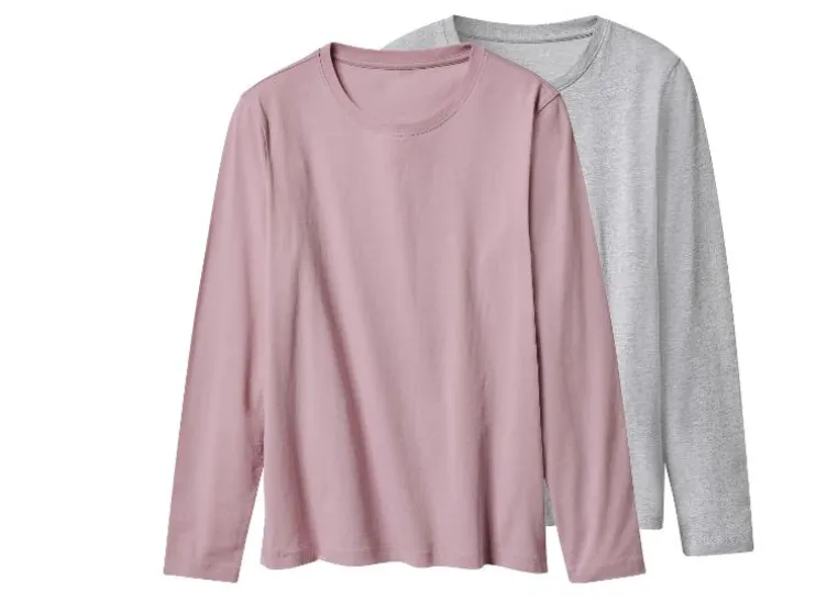 Set van 2 dames shirts met lange mouwen