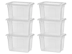 Set van 6 opbergboxen met deksel