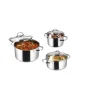 Set van 3 RVS kookpannen