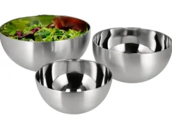 Set van 3 RVS schalen