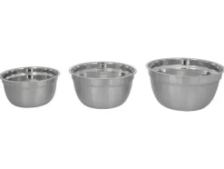 Set van 3 RVS schalen