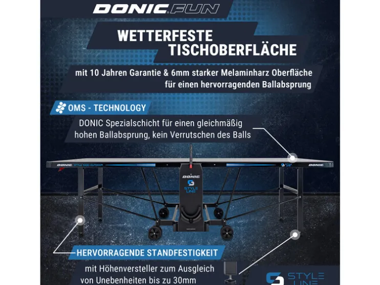 Tafeltennistafel STYLE 1000 Outdoor