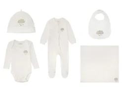 Unisex babyset, 5-delig met hoog gehalte aan bio-katoen